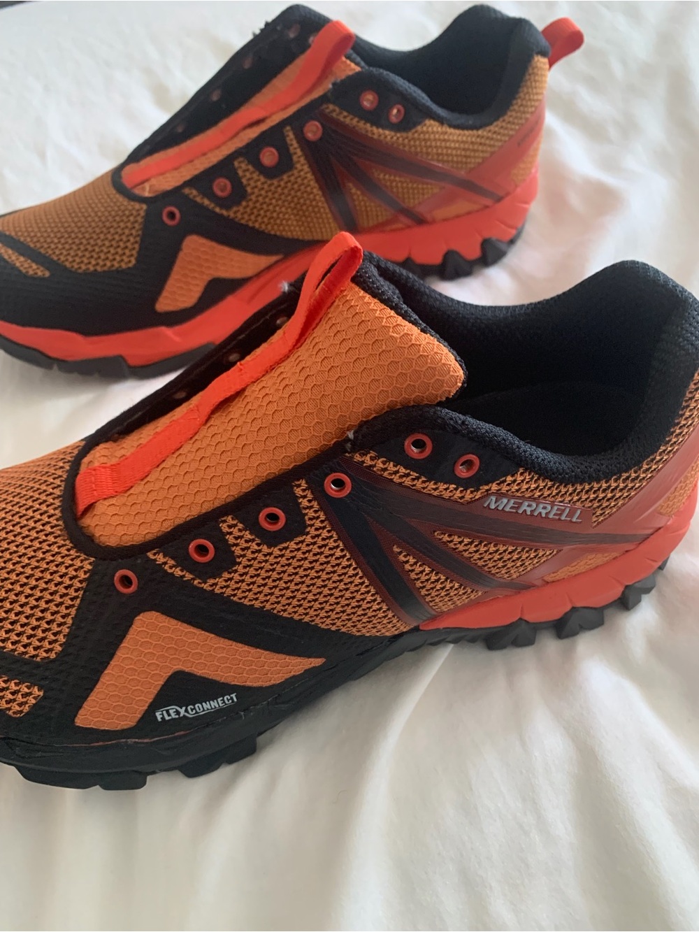 Merrell Men's “Old Gold”Orange and Black Trail Running Shoes